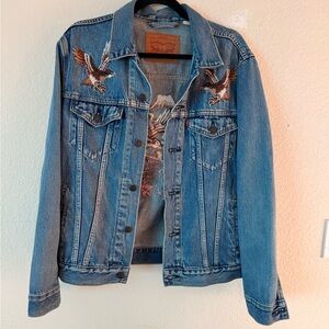 Levi’s eagle embroidered denim jacket